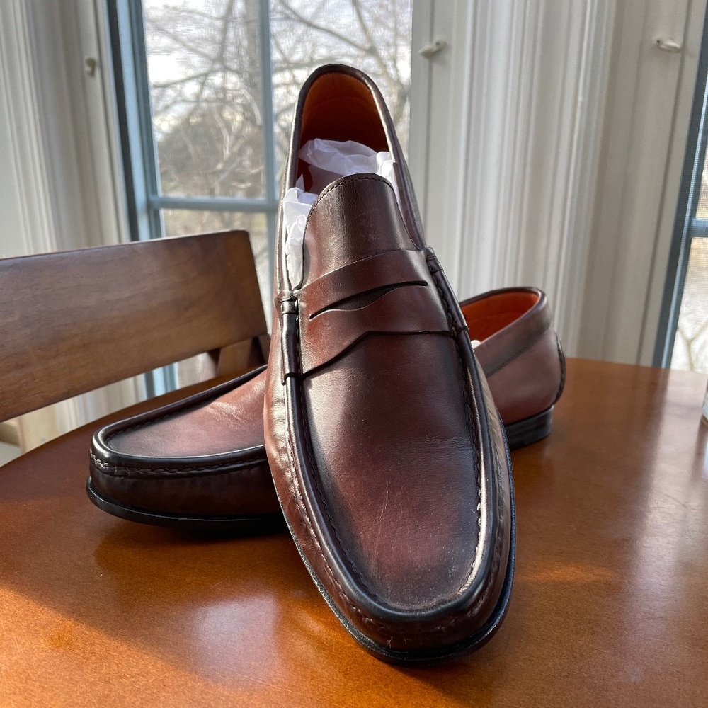 Santoni loafers size 8 NIB